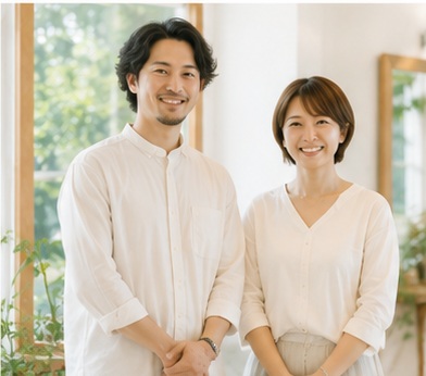 美容室を営む夫婦をイメージした二人